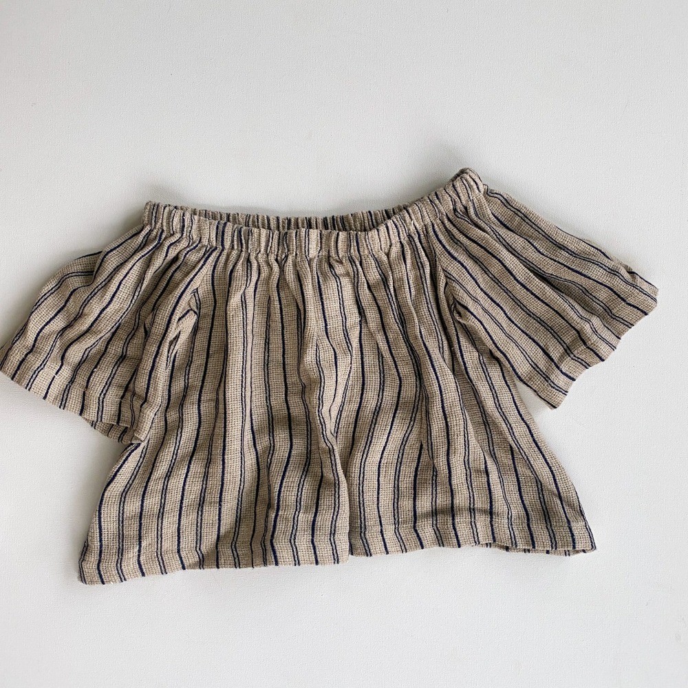 Urban Renewal Off Shoulder Top Striped Crop Top Shirt S‎